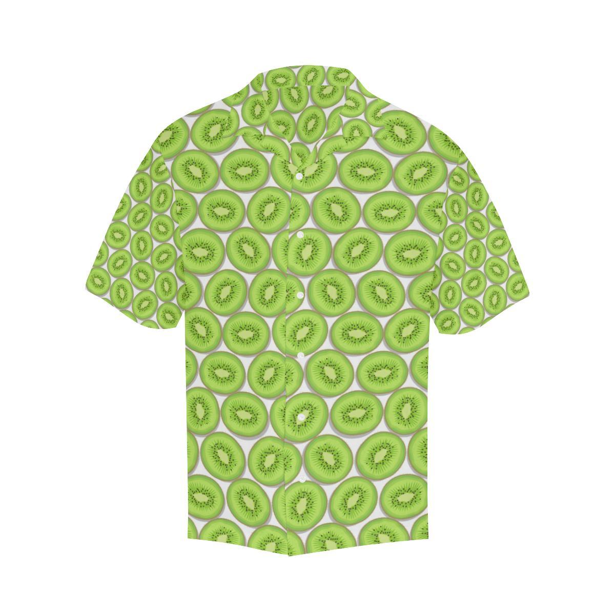 Sliced Kiwi Pattern Background Mens All Over Print Hawaiian Shirt
