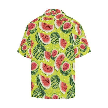 Watermelon Theme Pattern Mens All Over Print Hawaiian Shirt