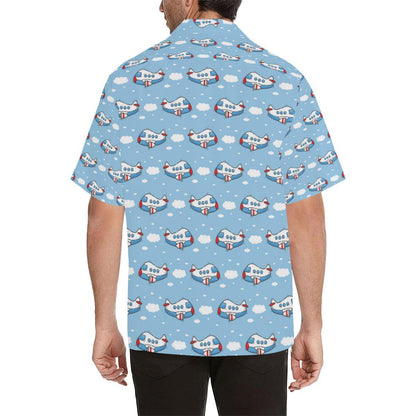 Airplane Cartoon Pattern Print Design Hawaiian Shirt