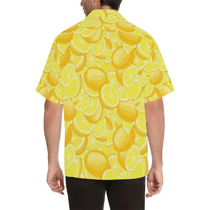 Lemon Pattern Mens All Over Print Hawaiian Shirt