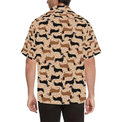 Dachshund Pattern Print Design Hawaiian Shirt