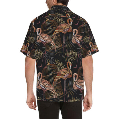 Flamingo Pattern Background Mens All Over Print Hawaiian Shirt