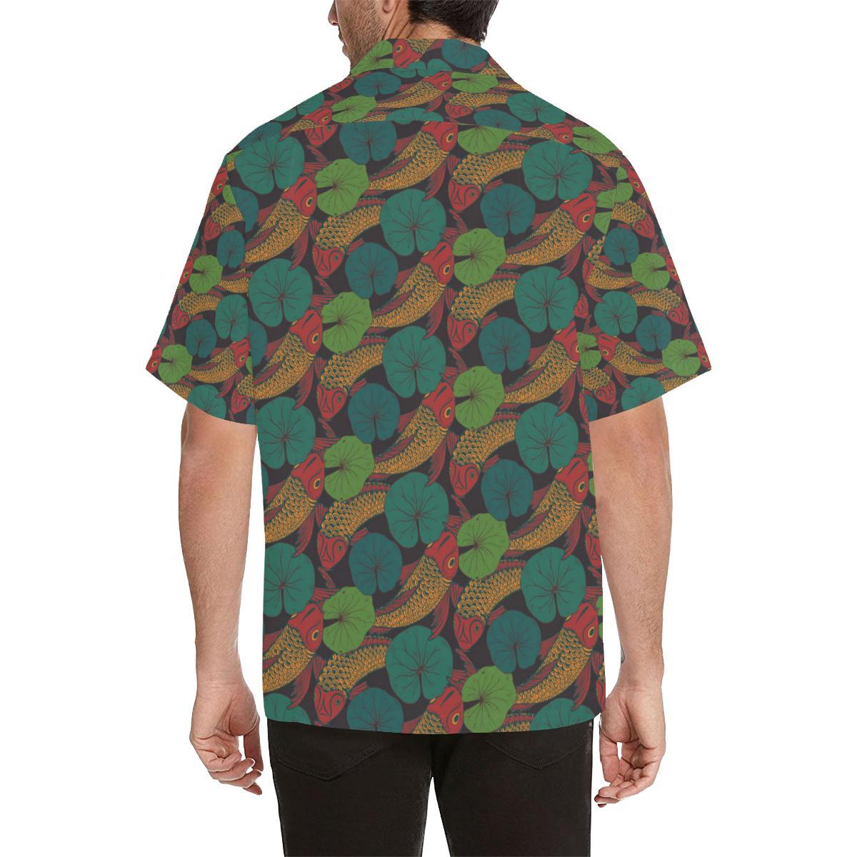 Koi Fish Pattern Print Design Hawaiian Shirt