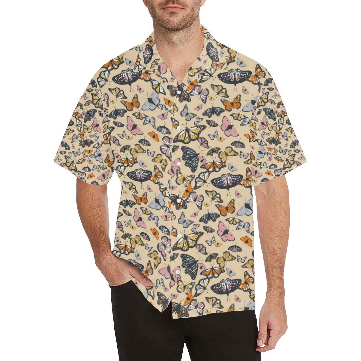 Butterfly Pattern Print Design Hawaiian Shirt