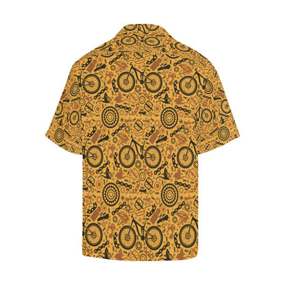 Mountain Bike Pattern Print Design Hawaiian Shirt