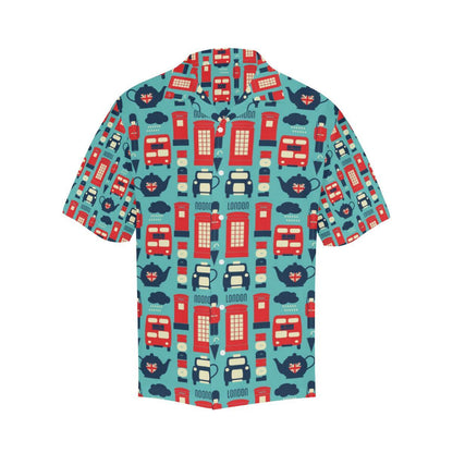 British Pattern Print Design 04 Mens All Over Hawaiian Shirt