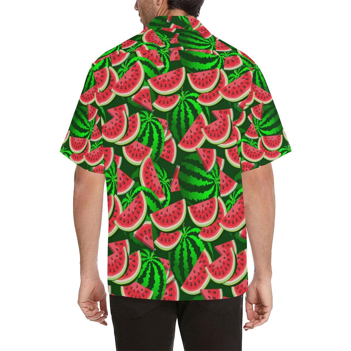 Watermelon Pattern Theme Mens All Over Print Hawaiian Shirt