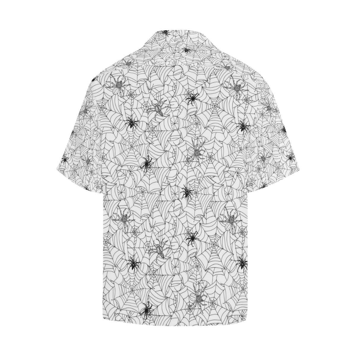 Spider Web Cobweb Pattern Mens All Over Print Hawaiian Shirt