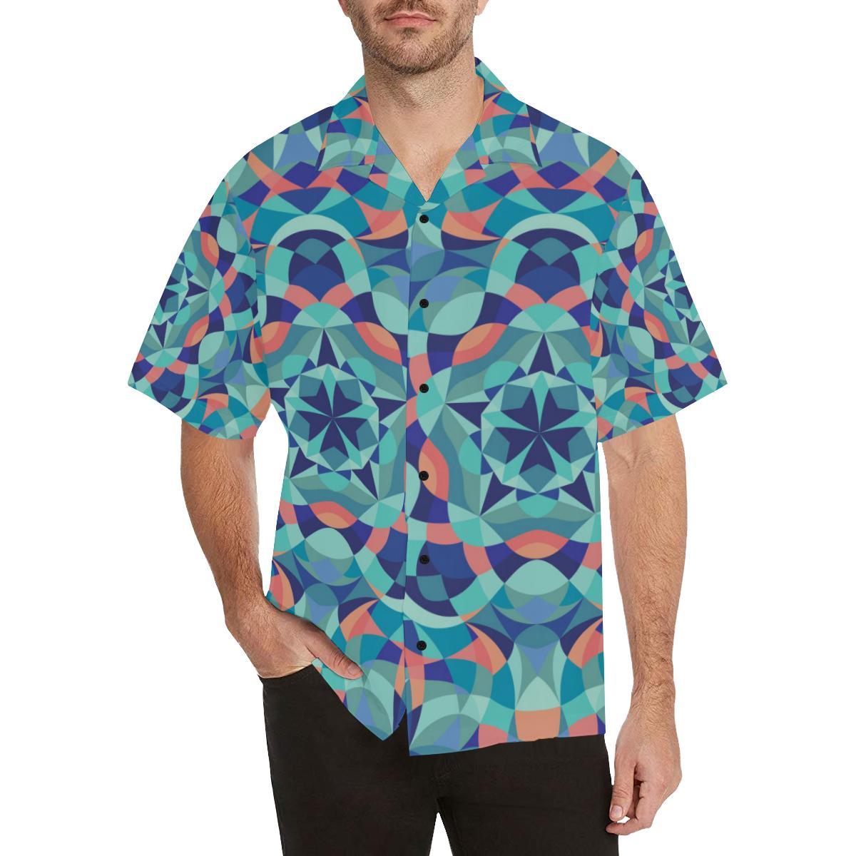 Kaleidoscope Pattern Print Design Hawaiian Shirt