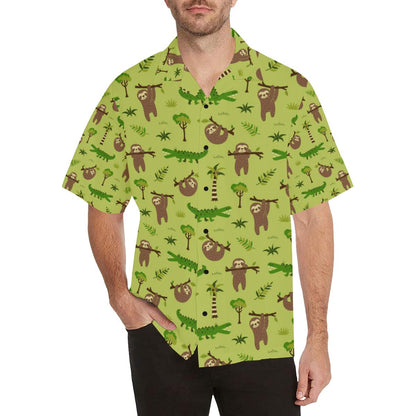 Alligator Pattern Print Design Hawaiian Shirt