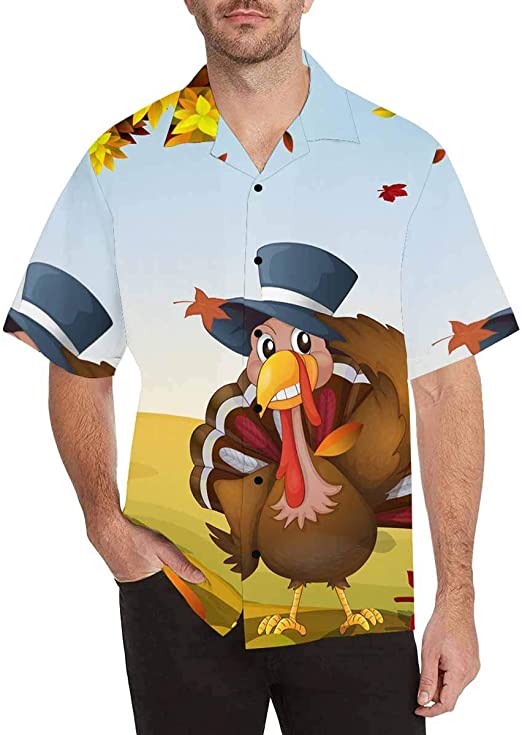 Autumn Thanksgiving Turkey Hawaiian Aloha Shirts