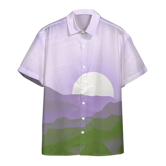  3D Genderqueer Pride Sunrise Custom Hawaii Shirt