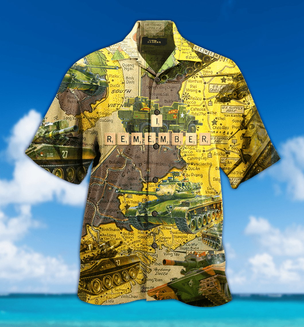 Remember Tank Veteran Unisex Hawaiian Aloha Shirt #V