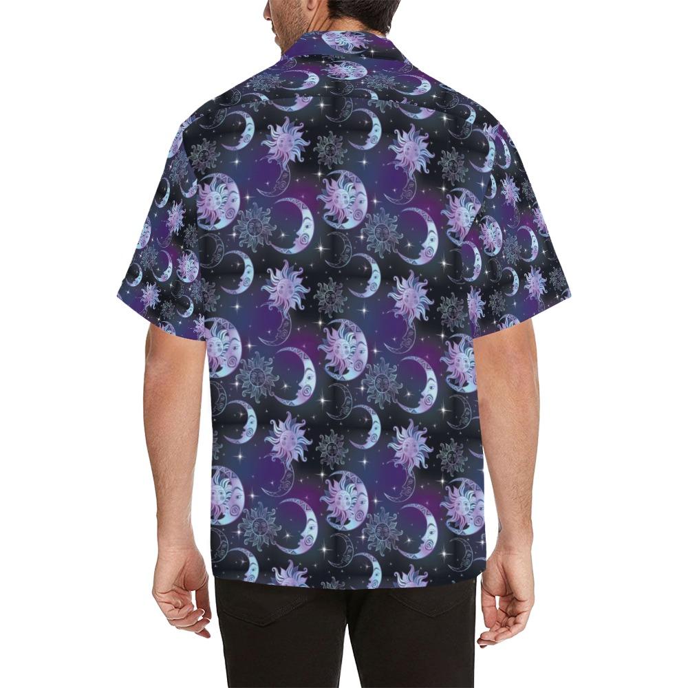 Sun Moon Print Design Hawaiian Shirt