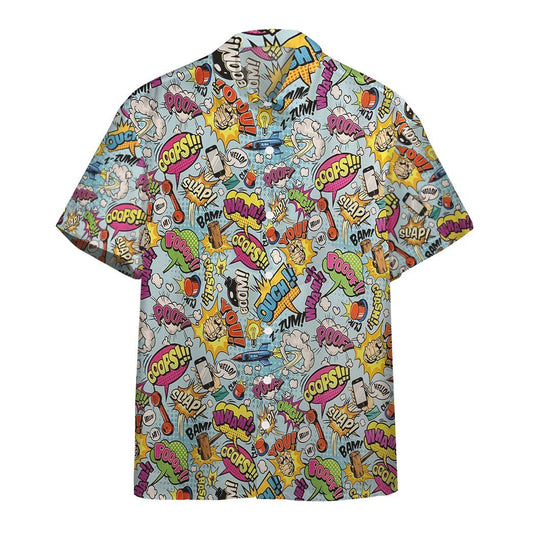  3D Comic Words Custom Hawaii Shirt