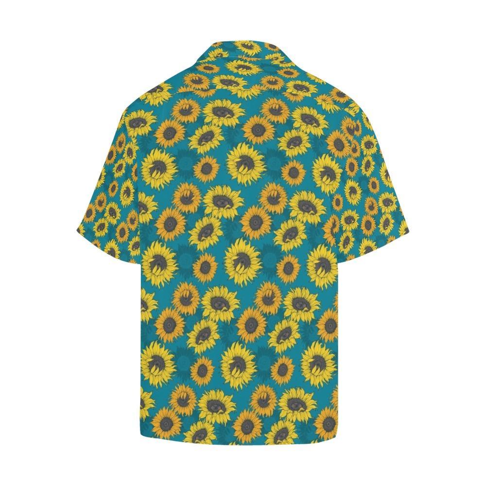 Sunflower Print Design Hawaiian Shirt