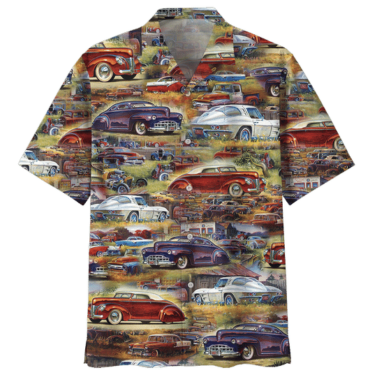 Hot Rod Pattern Aloha Hawaiian Shirts #Kv