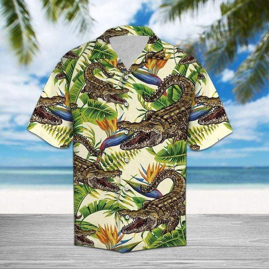 Crocodile Alligator Tropical Unisex Hawaiian Shirts