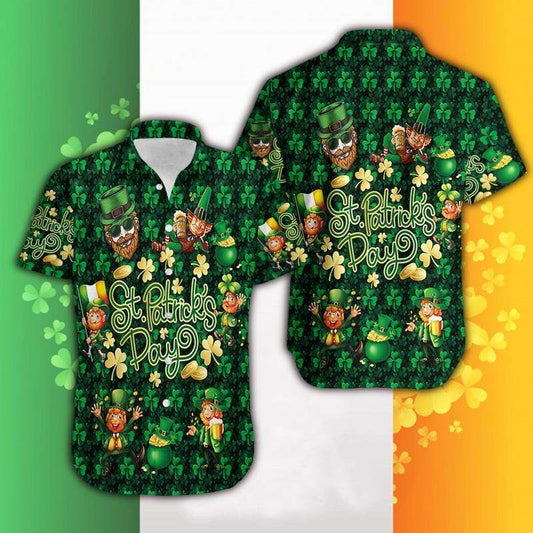 Hawaiian Aloha Shirts St Patrick's Day Irish Blessing #502DH