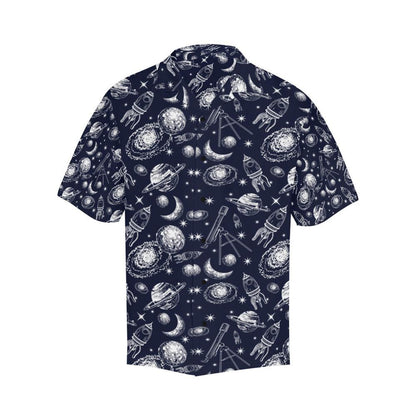 Space Rocket Print Design Hawaiian Shirt