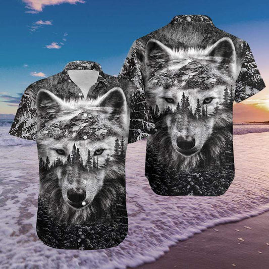 Hawaiian Aloha Shirts Wolf #DH