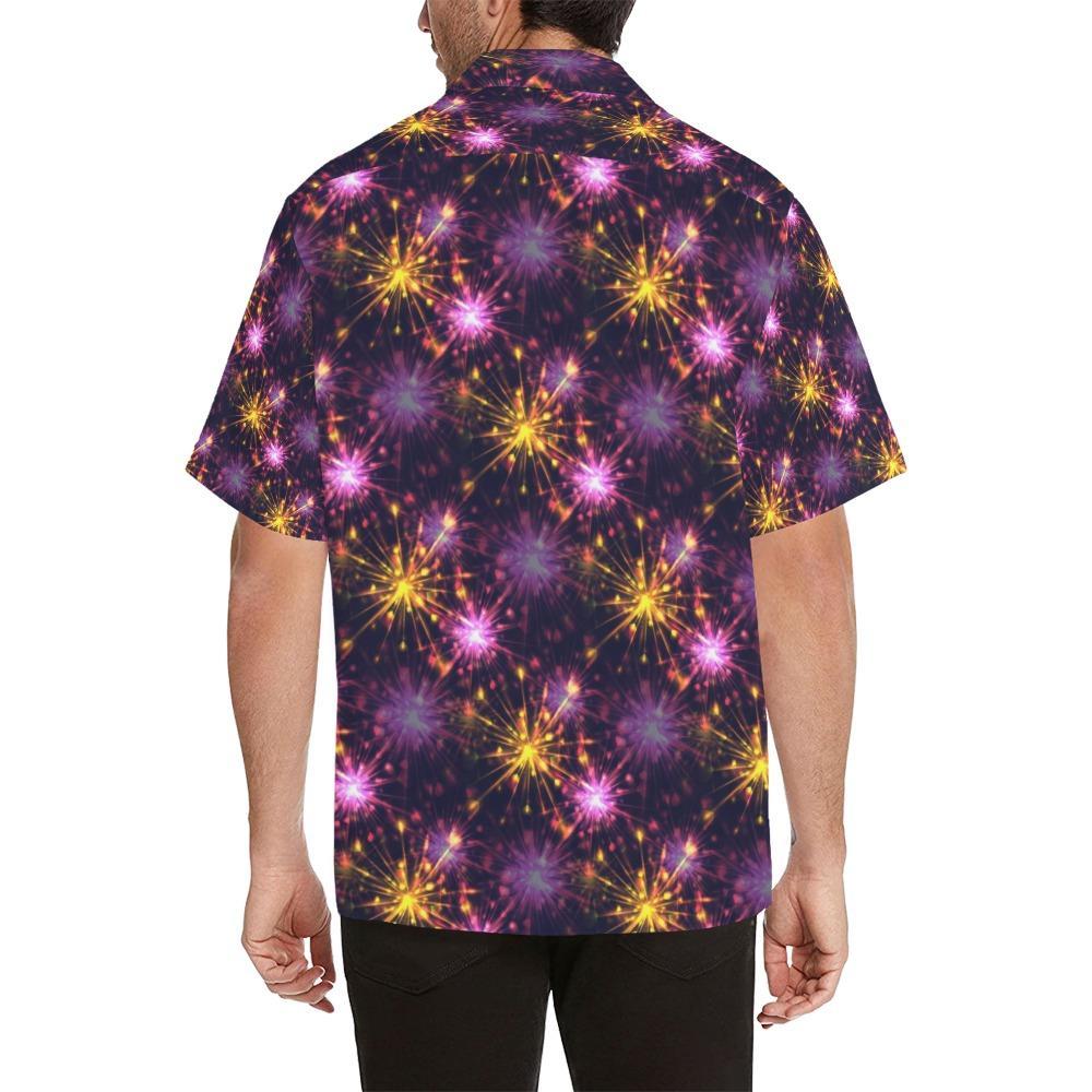 Firework Print Design Hawaiian Shirt