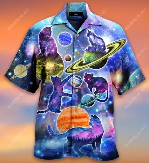 Cats Galaxy Fun Amazing for Cat lover Hawaiian Shirts Gift For Patrick's Day #V