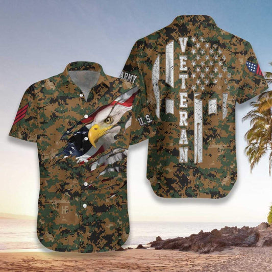 Amazing Camo Us Marine Corps Veteran Hawaiian Shirt | For Men & Women | Adult | HW8396