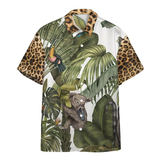  3D Magical Jungle With Leopard Skin Hawaii Shirt