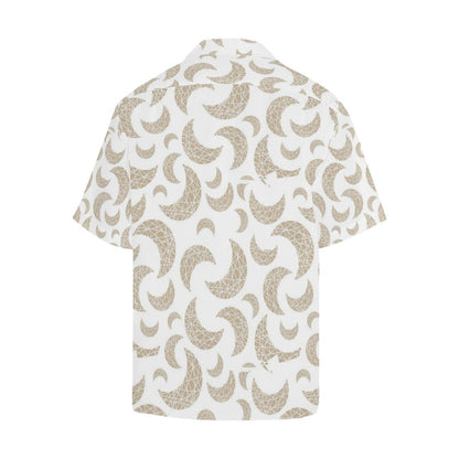 Cool Gold Moon Abstract Pattern Mens All Over Print Hawaiian Shirt