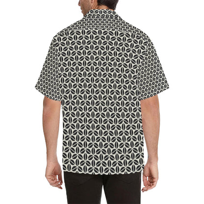 Coffee Bean Abstract Modern Pattern Mens All Over Print Hawaiian Shirt