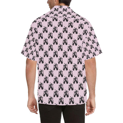 Black Cat Pattern Print Design Hawaiian Shirt