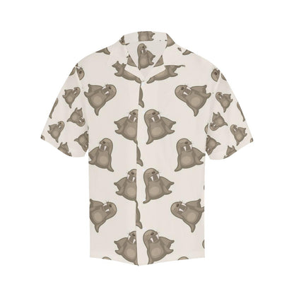 Sea Lion Pattern Mens All Over Print Hawaiian Shirt