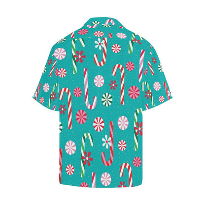 Christmas Candy Pattern Mens All Over Print Hawaiian Shirt