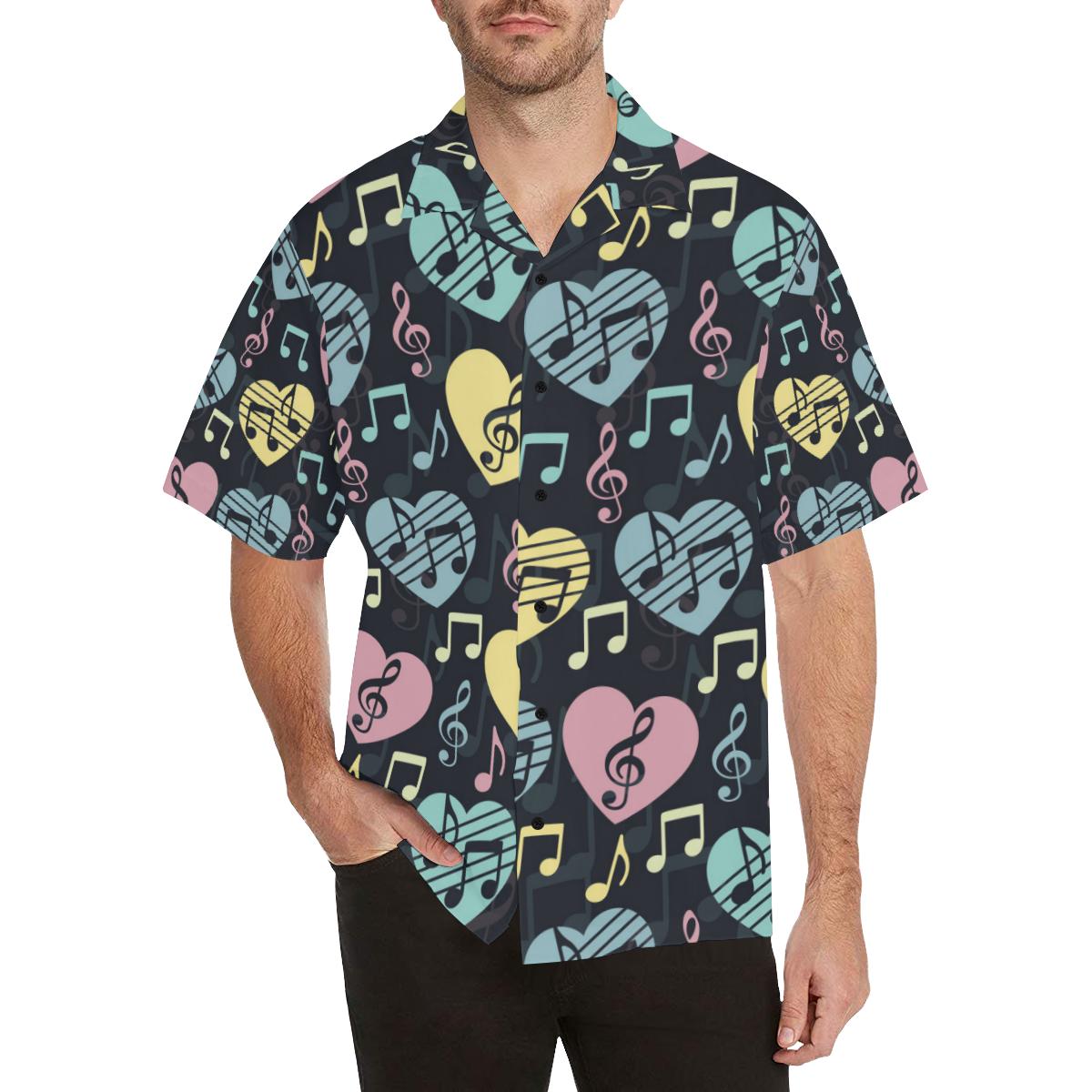 Music Note Pattern Print Design A Hawaiian Shirt