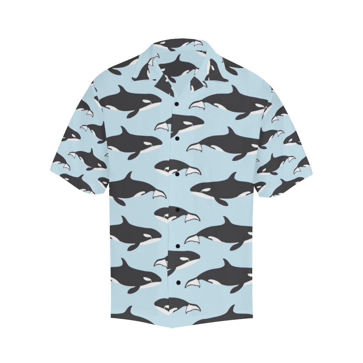 Killer Whale Pattern Print Design Hawaiian Shirt