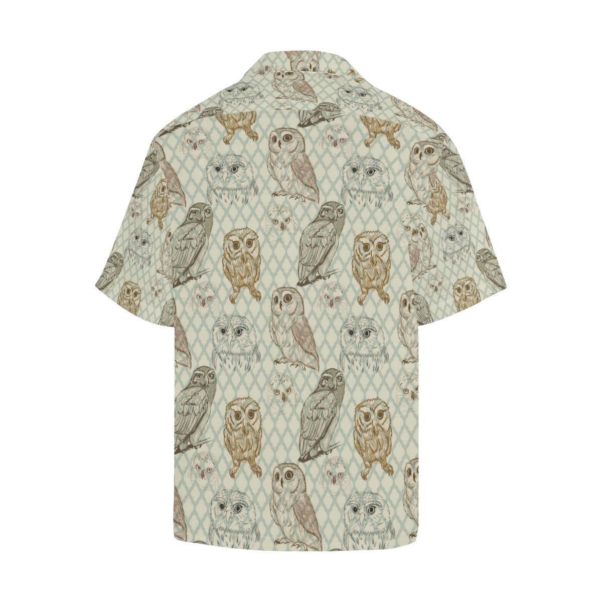 Owl Pattern Print Design A Hawaiian Shirt