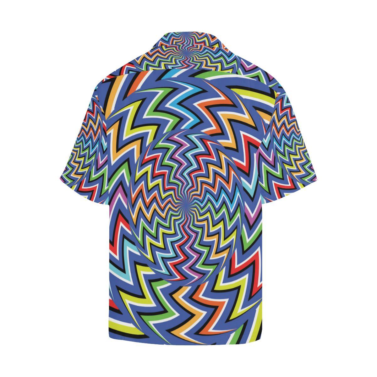 Optical Illusion Pattern Print Design A Hawaiian Shirt