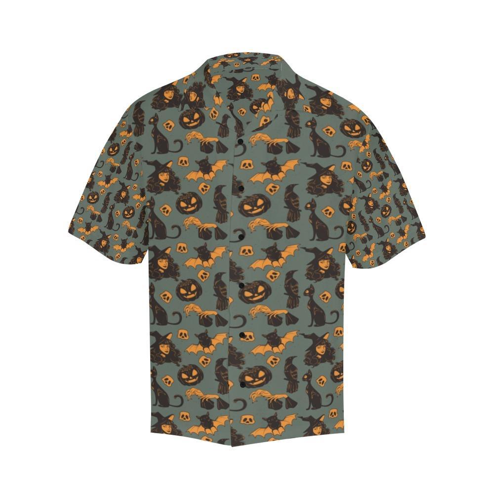 Witch Bat Halloween Print Design Lks3 Hawaiian Shirt