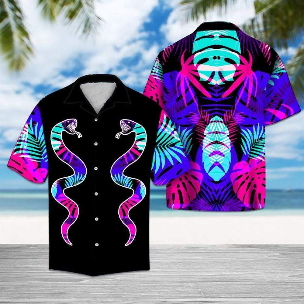 Aloha Vibrant Snakes Hawaiian Shirts 