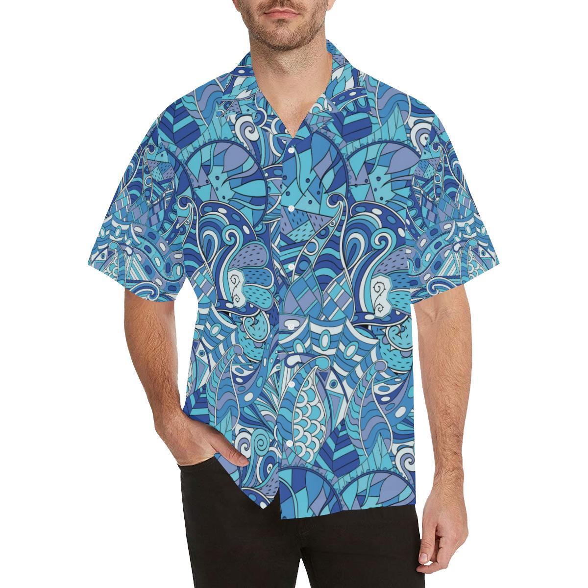 Funky Retro Pattern Print Design A Hawaiian Shirt