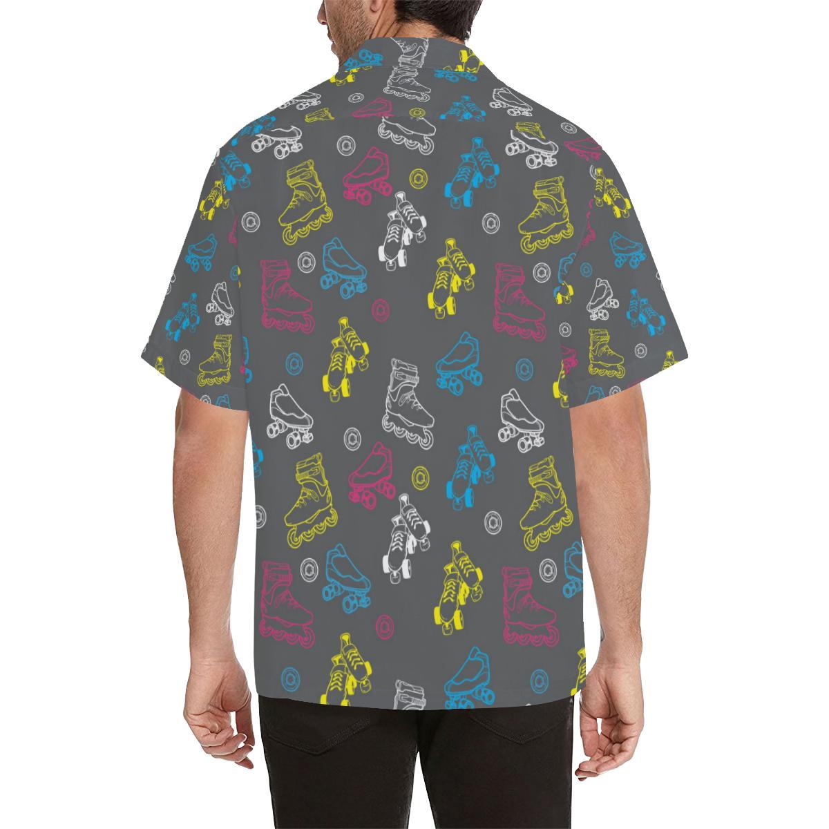 Roller Skate Pattern Print Design A Hawaiian Shirt