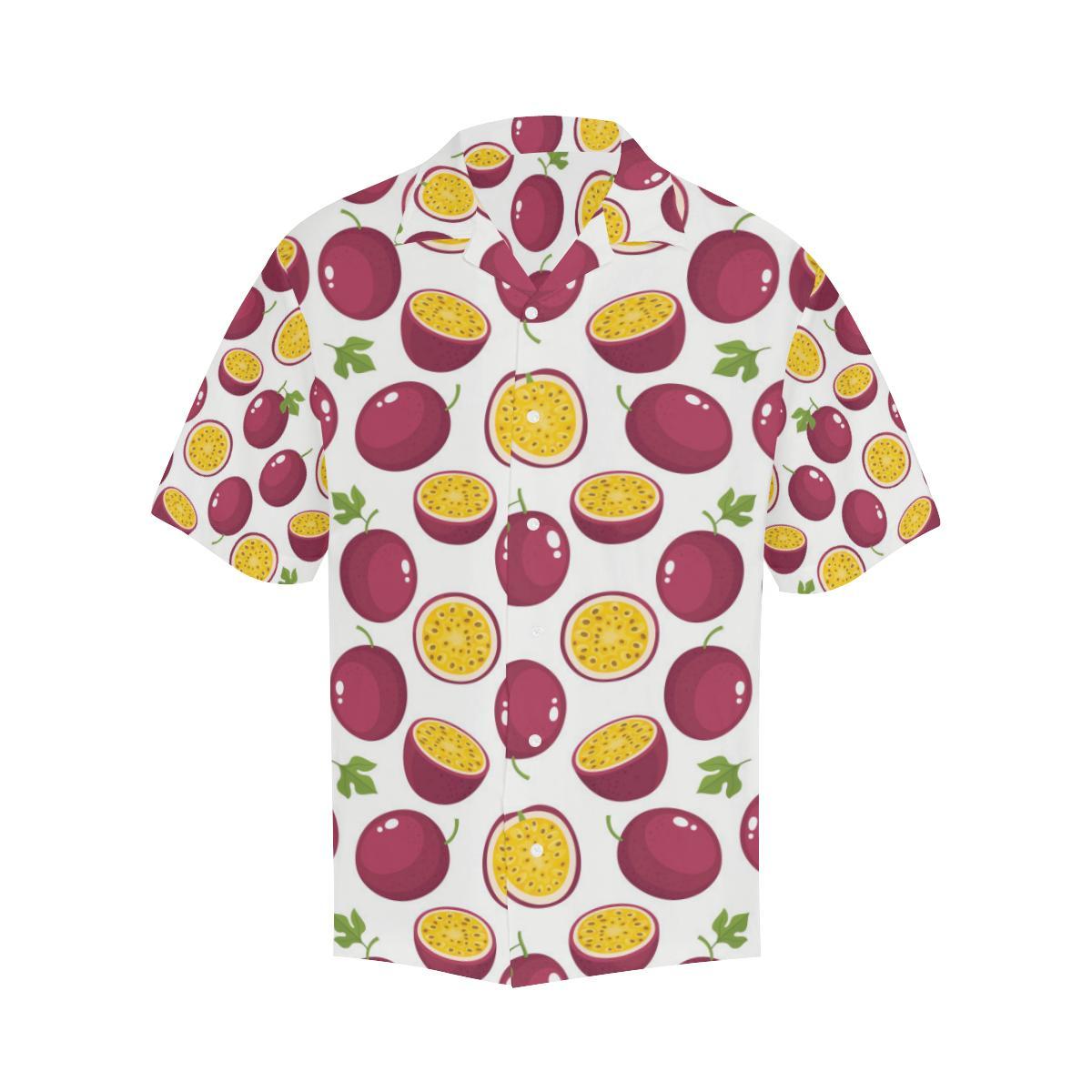Passion Fruit Design Pattern Mens All Over Print Hawaiian Shirt