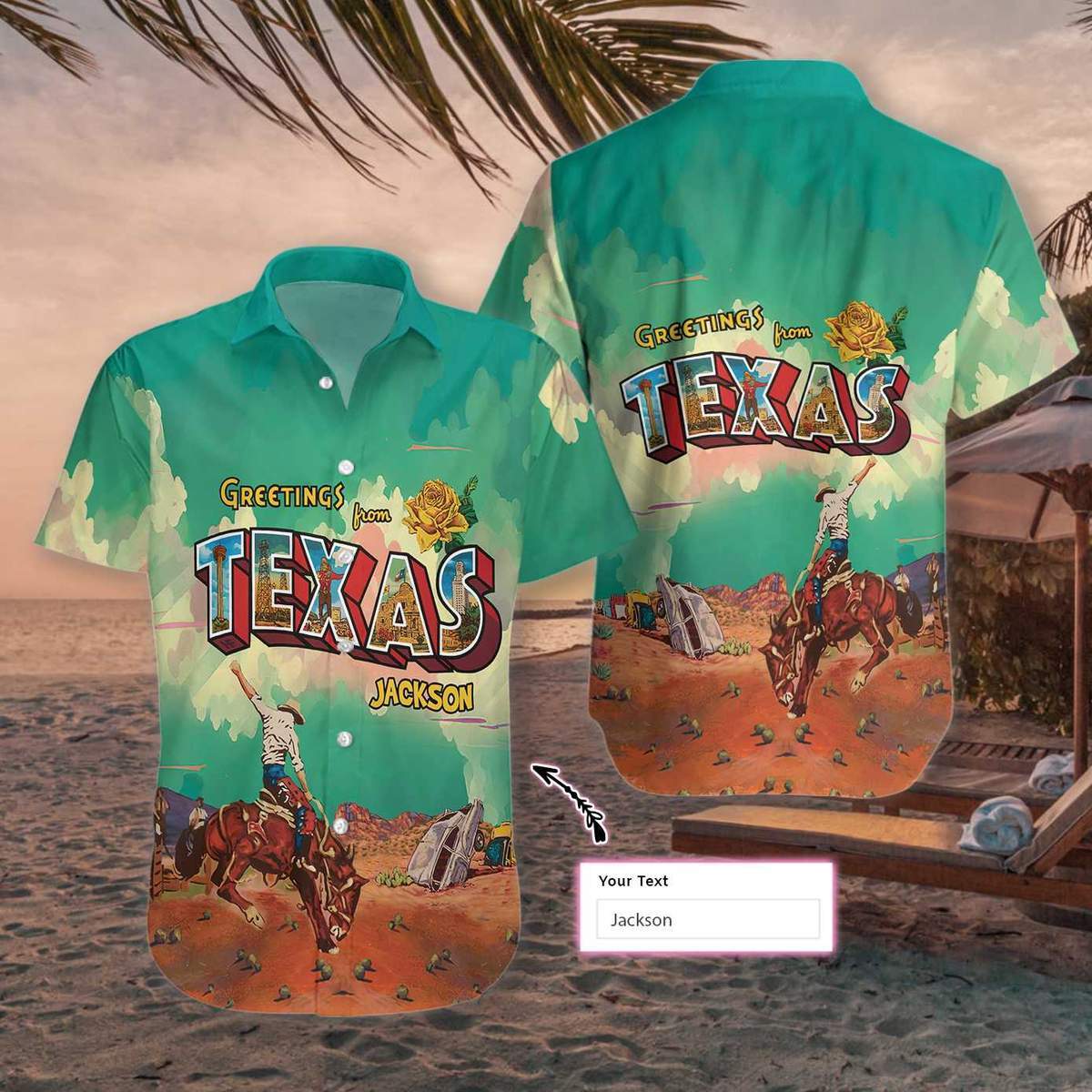 Greetings From Cowboy Texas Custom Name Hawaiian Shirts #H