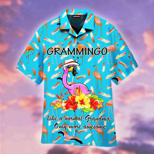 Grammingo Pink Flamingo Grandma Hawaiian Shirt | For Men &amp;amp; Women | Adult | Wt1160