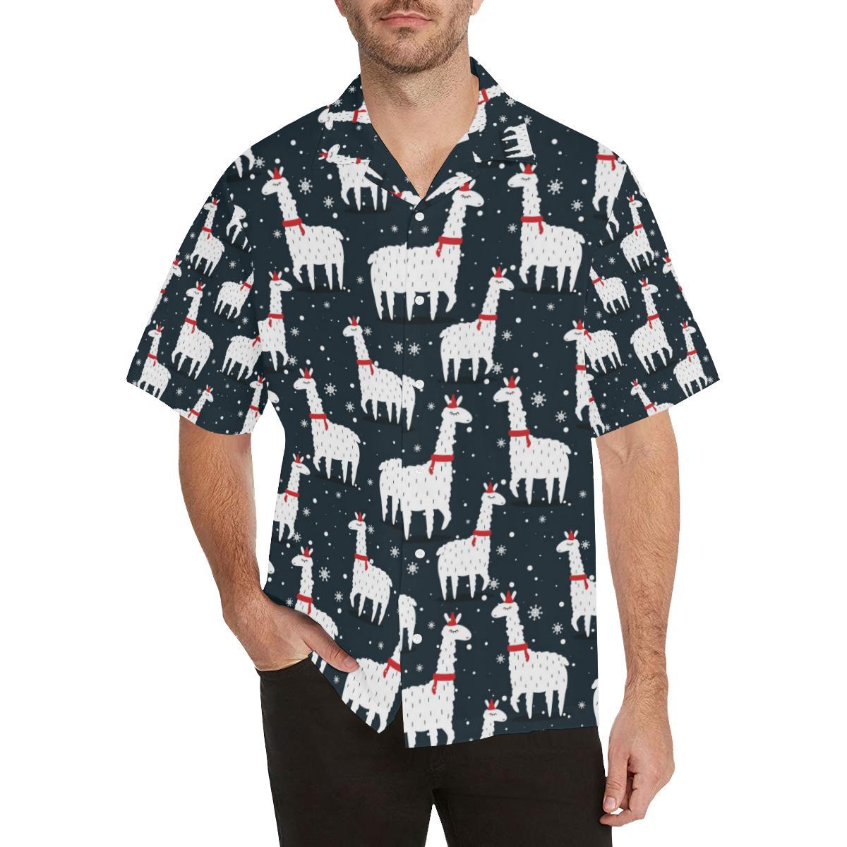 Alpaca Pattern Print Design Hawaiian Shirt