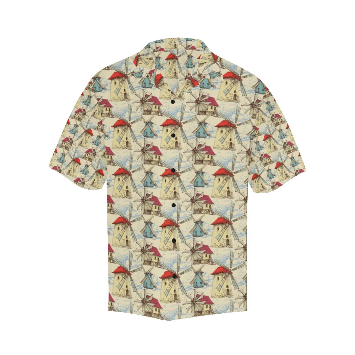 Windmill Pattern Print Design 0 Hawaiian Shirt