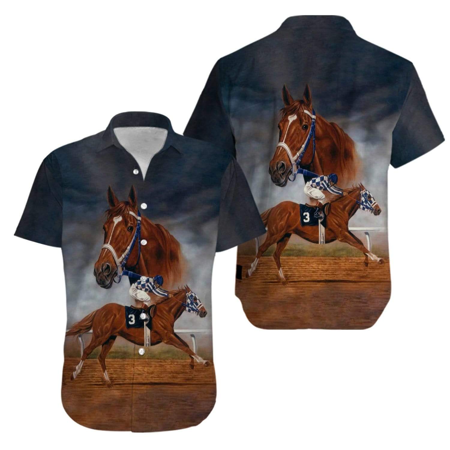 Secretariat Horse Racing Hawaiian Aloha Shirts #KV