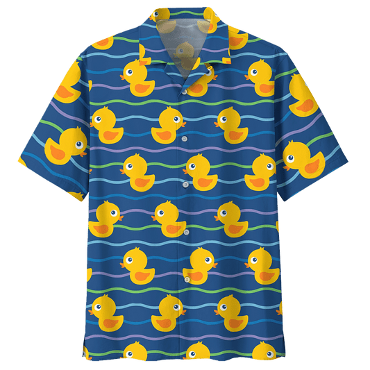 Duck Blue High Quality Unisex Hawaiian Shirt 