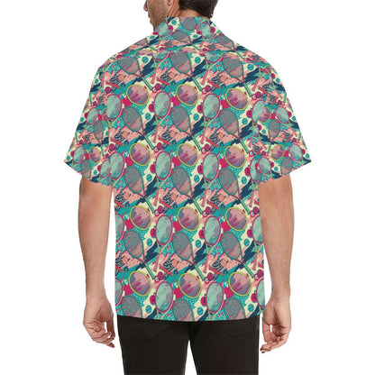 Tennis Pattern Print Design 01 Mens All Over Hawaiian Shirt